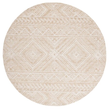 Safavieh 6 x 6 ft. Metro Hand Tufted Round Area Rug; Gold & Ivory MET906D-6R